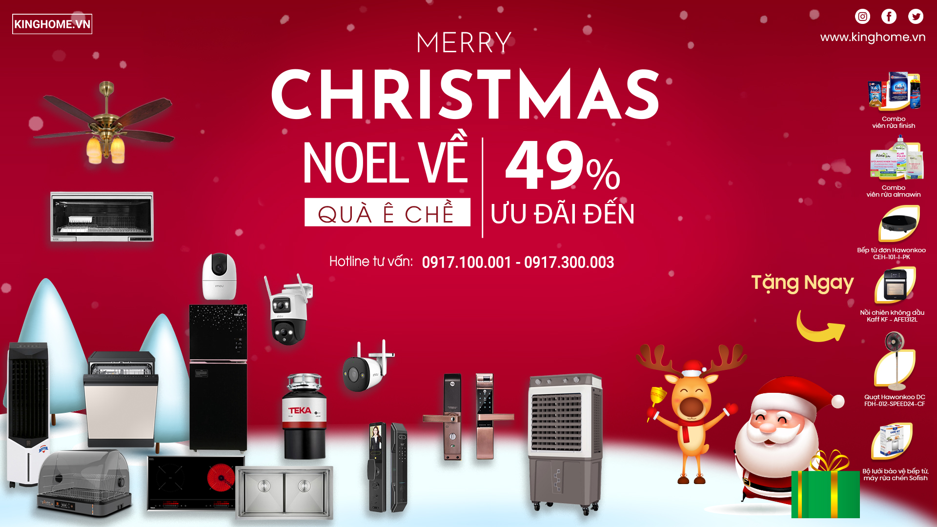 NOEL VỀ, QUÀ Ê CHỀ giảm sâu tại KingHome.vn